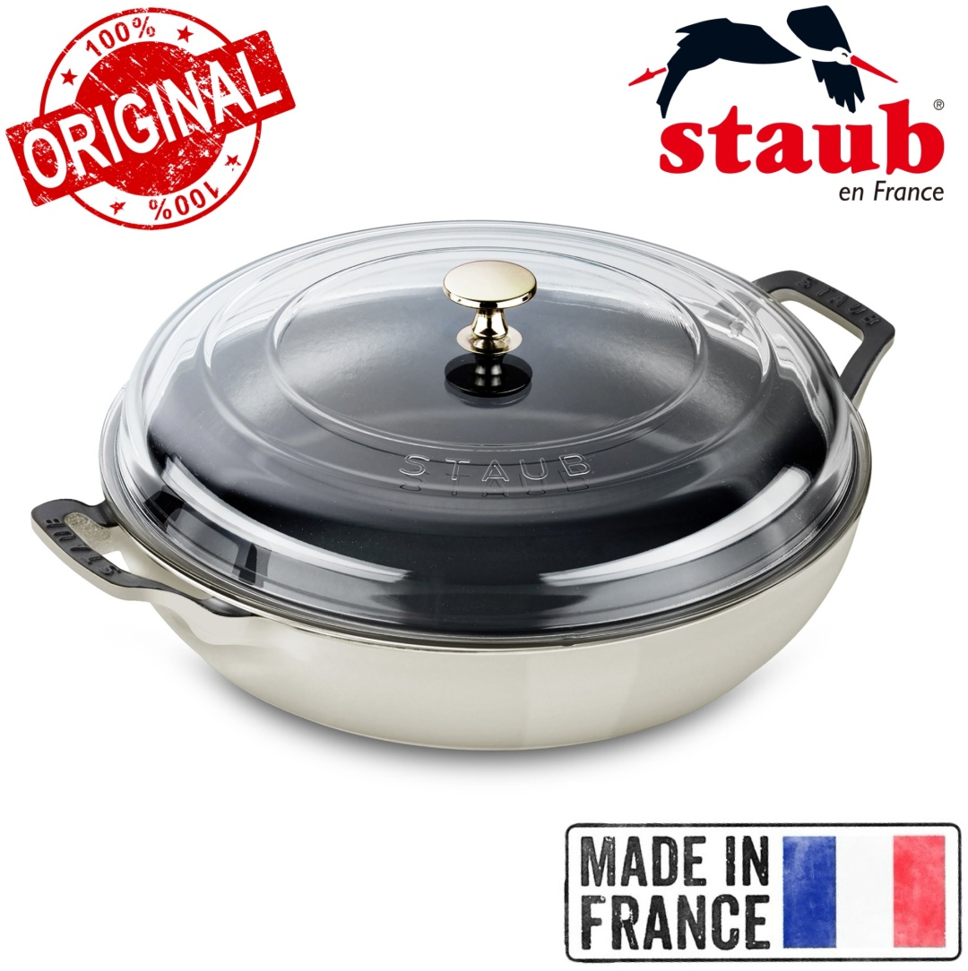 Сотейник 3.4 л, Staub France White Truffle чугун