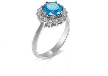 Briolette M0374KS размер 17 вес 3.95 г золото, бриллиант, нанотопаз