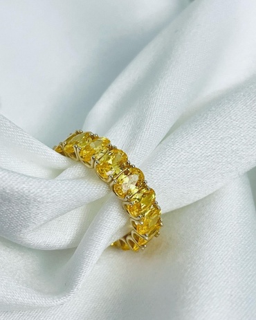 ЭСТЕТ 1167890 размер 18.5 вес 5.02 г золото, фианит Swarovski