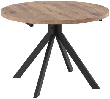 Раздвижной стол Roomsmebel RONDO-110, 110х110x76 см, ЛДСП, черный, коричневый