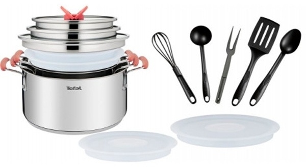 Купить Tefal смешанный набор Opti Space G721SD74 сталь 13 в 1 в Алматы ...