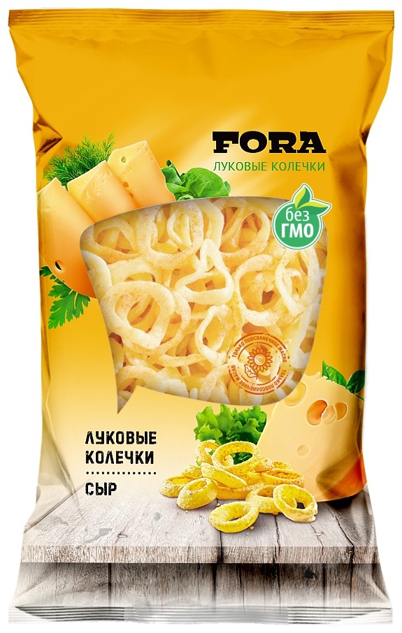 Купить Чипсы FORA картофельные Луковые кольца Сыр 150 г в Алматы ...