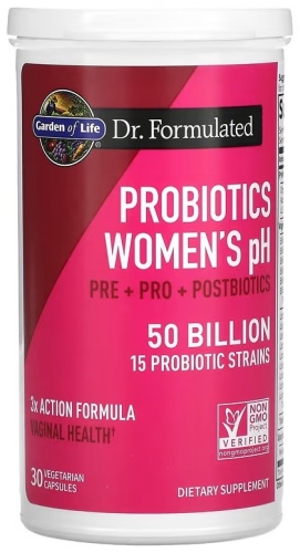 Garden of Life пробиотик Probiotics Women's pH, 50 Billion 30 капсул