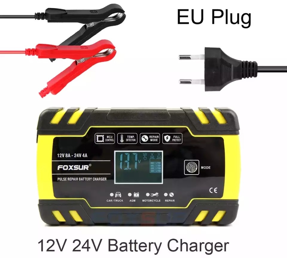 Импульсное автомобильное зарядное. FOXSUR 12-24v. FOXSUR зарядное устройство. Pulse Repair Battery Charger 12v 8a-24v 4a anutozyx. Fully Intelligent Pulse Repair Charger 12v 24v.