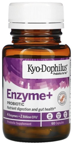 Kyolic пробиотик Kyo Dophilus, Probiotics Plus Enzymes 60 капсул