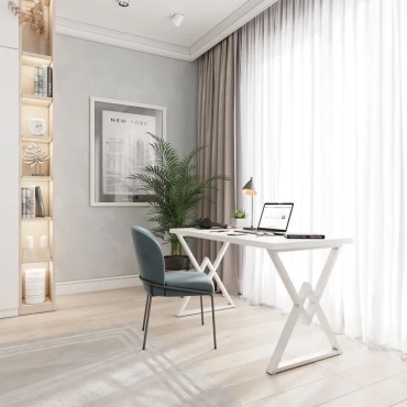 Стол компьютерный QONAQ_RBD Bahar, 110х70x75 см, белый