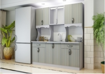 Кухонный гарнитур Мария мебель Глория Модерн, 180x210х60 см, ЛДСП, серый