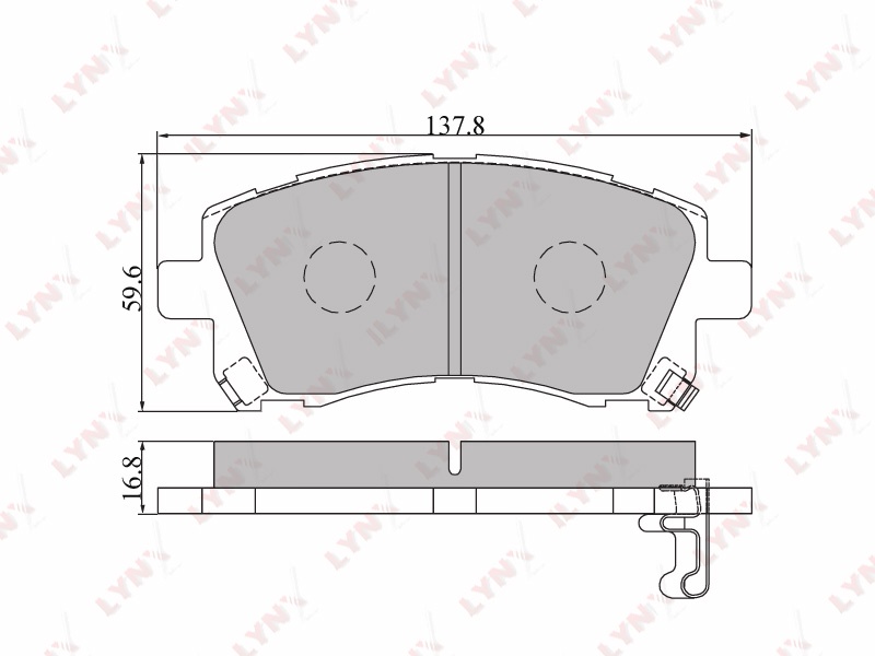 Колодки LYNXauto передние BD7104 4 шт