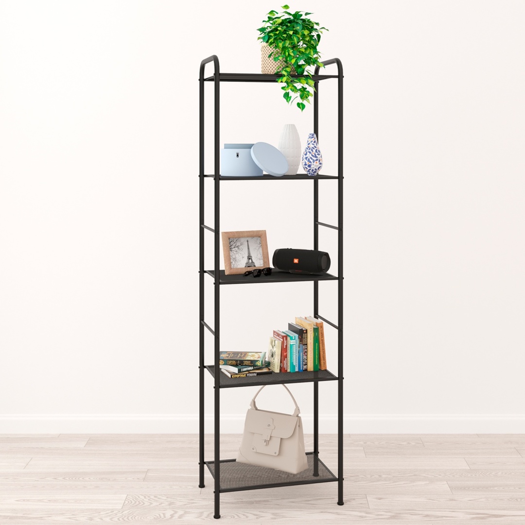 Купить Этажерка универсальная ЗМИ Валенсия 15 СТВ15 Ч 45.5x30x155.5 см ...
