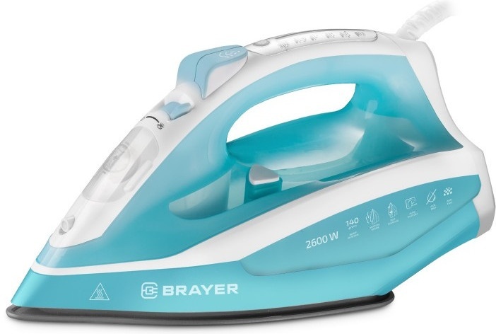 Утюг BRAYER BR4000 голубой-белый