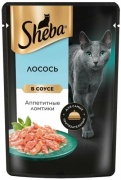 Sheba Аппетитные ломтики кусочки в соусе лосось 75 г 1 шт
