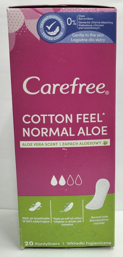 Купить Carefree прокладки ежедневные Cotton Feel Normal Aloe 20 шт в ...