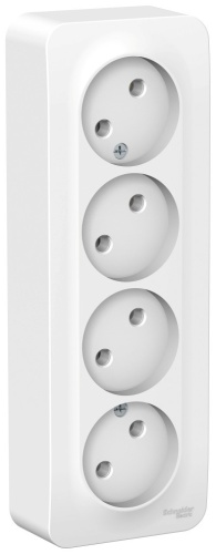 Розетка накладная Schneider Electric S430, белый