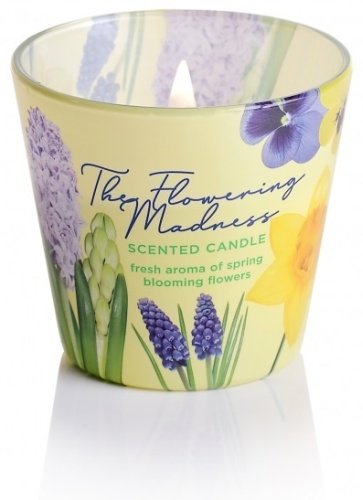 Ароматическая свеча Bartek Candles Цветущее безумие 7.5 см, 1 шт