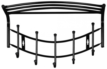 Вешалка Nika НВН1/В/ч, металл, 52.5x23.5 см, черный