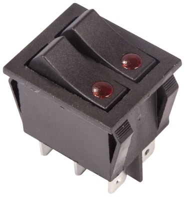 REXANT кнопка 36-2430, черный 10 шт