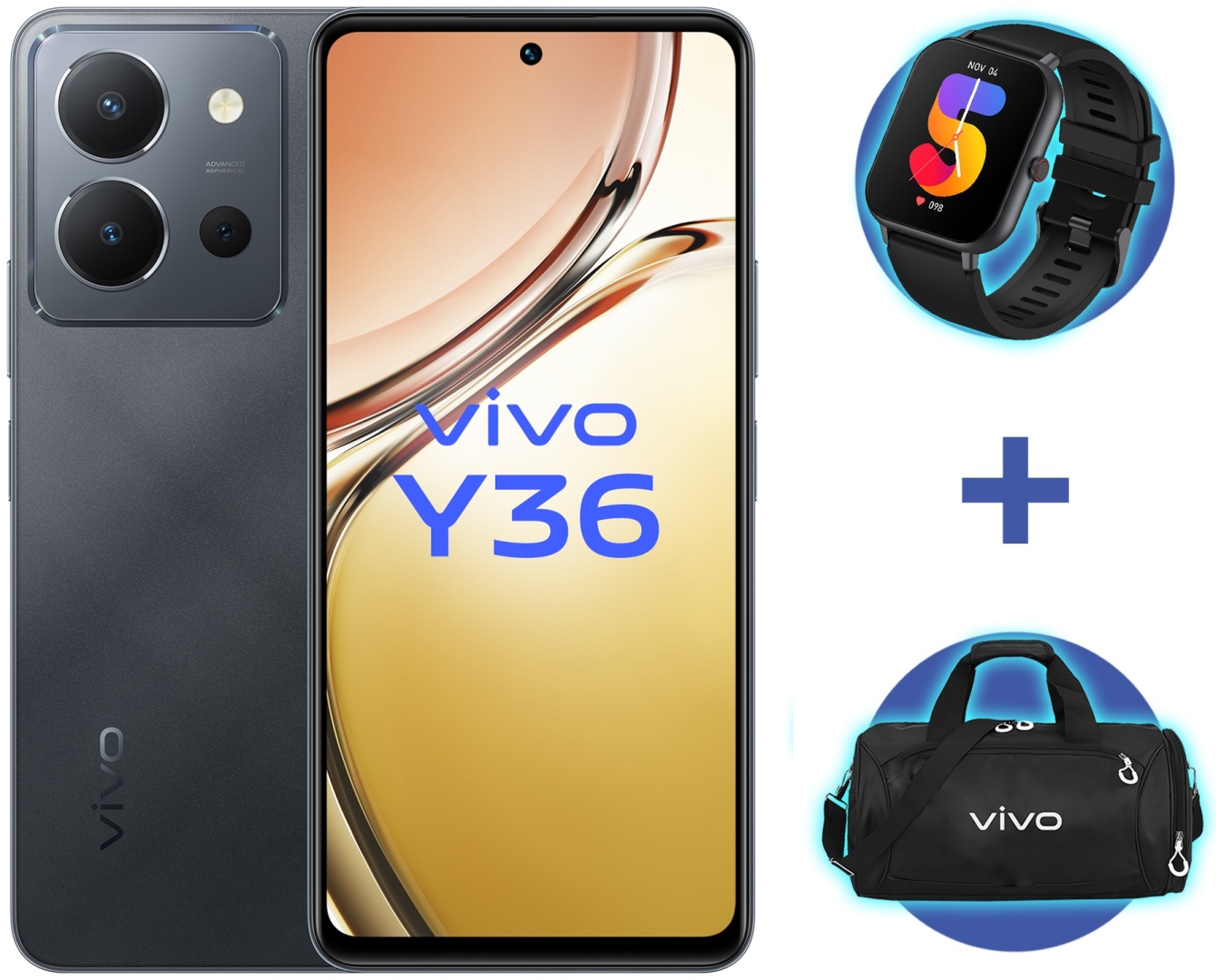 Купить Смартфон Vivo Y36-подарок 8 ГБ/256 ГБ черный в Алматы – Магазин на  Kaspi.kz