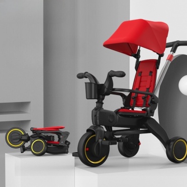 Трёхколёсный велосипед Wingoffly 2в1 COMPACT TRIKE N88 красный