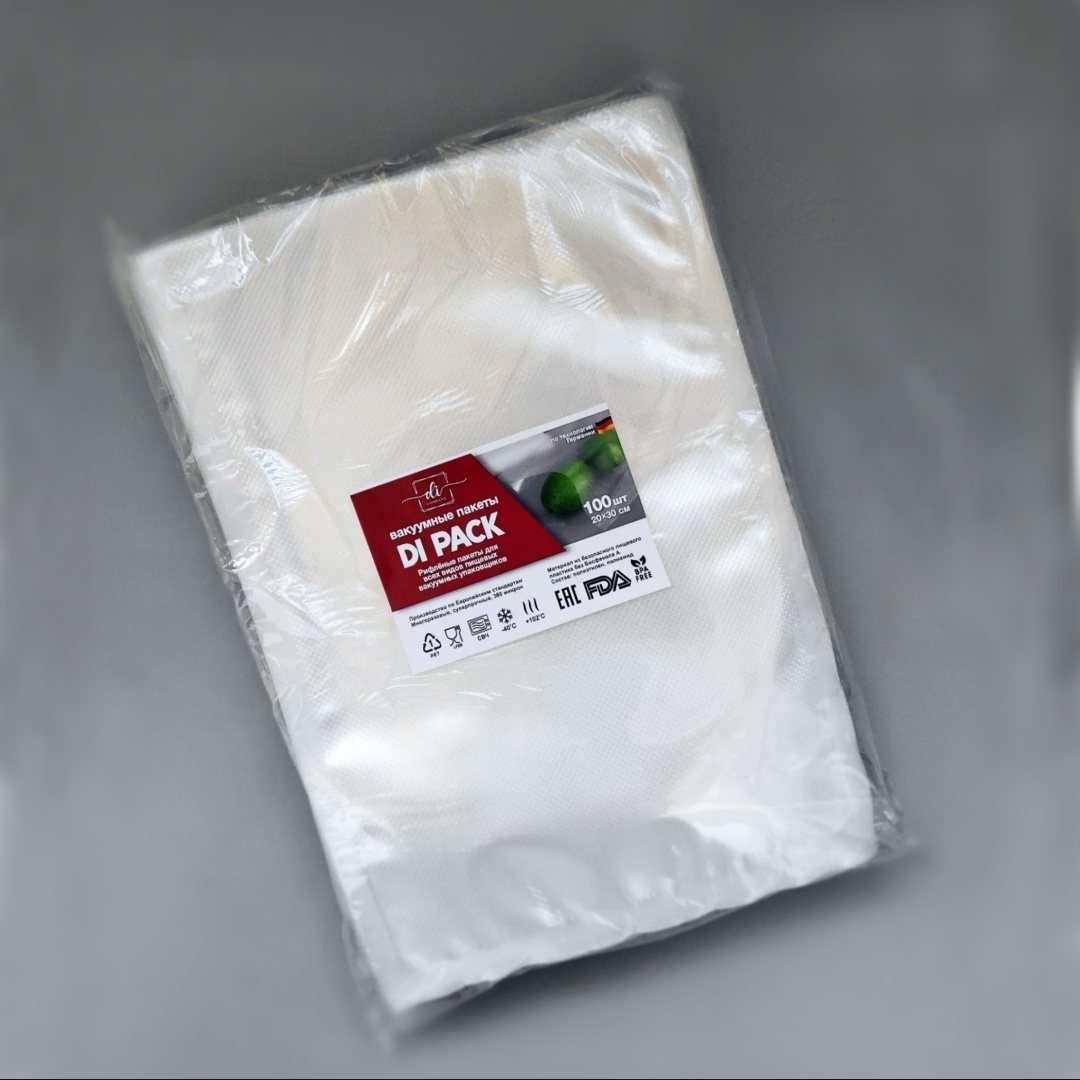 Вакуумный пакет рифлёный DI PACK 980456 полиэтилен 30 см 100 шт
