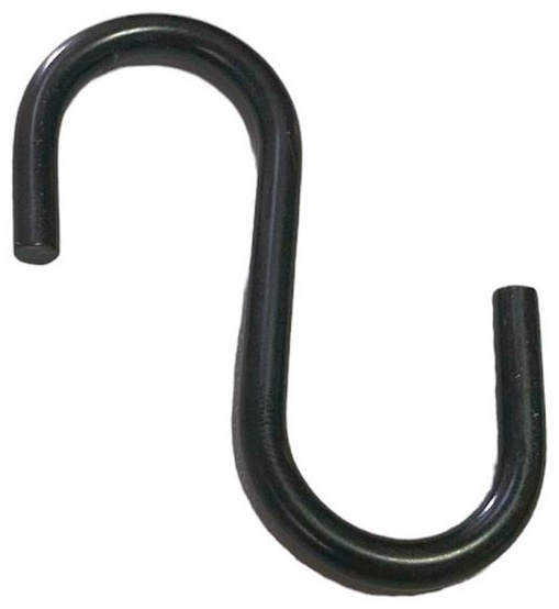 F-line крючок на рейлинг чёрный, 5 шт, металл