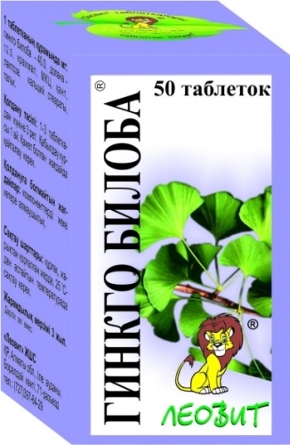 Леовит ТОО витамин Гинкго Билоба 50 таблеток