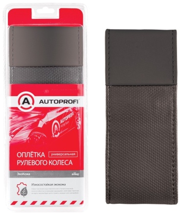AUTOPROFI оплетка на руль SAM-100 BK/BK M черный