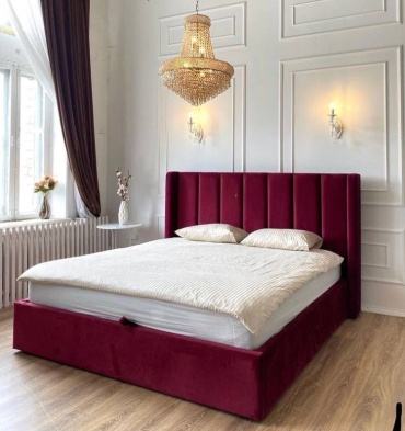 Кровать Nomad Space R 180 двуспальная, 180x200 см (без матраса, без подъёмного механизма) бордовый