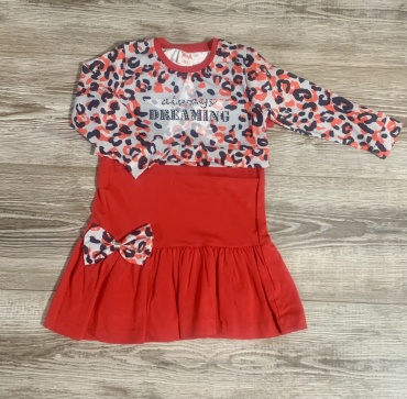 Повседневное платье Baby Pink красный
