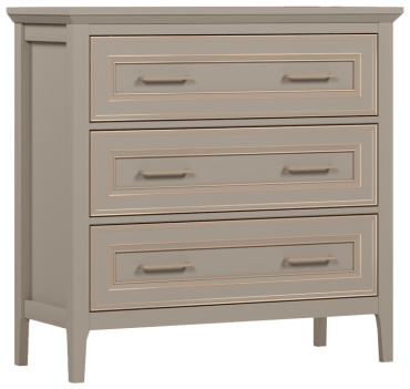 Комод Euromebel Классик, 95x40.50x93 см, серый, светло-коричневый