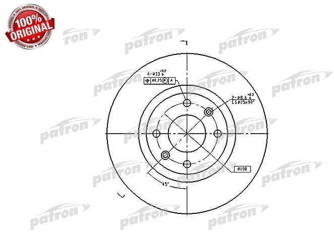 Диски PATRON передние PBD4183