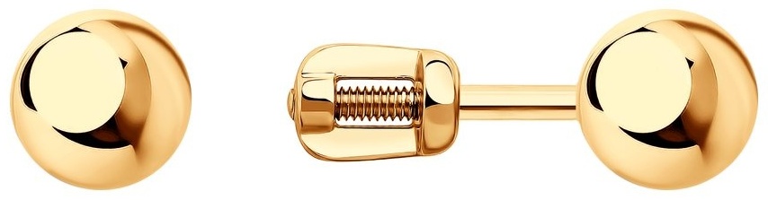 Серьги SOKOLOV 026748 вес 1.5 г золото, без вставок