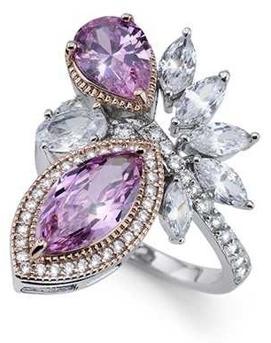 Перстень Oliver Weber размер 17.5 ювелирный сплав, кристаллы Swarovski