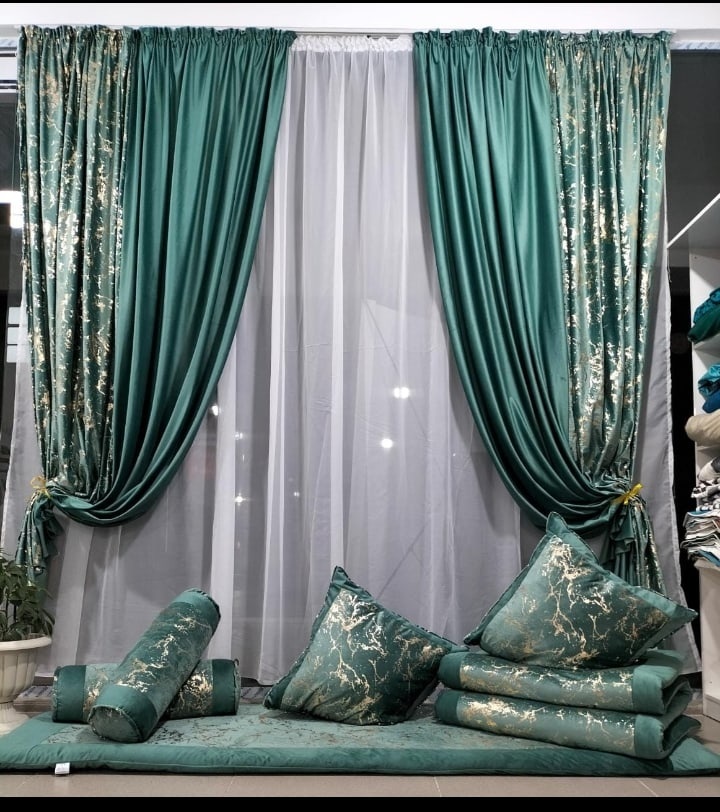 Раяна комплект корпе с подушками 250x80 см, вата, зеленый