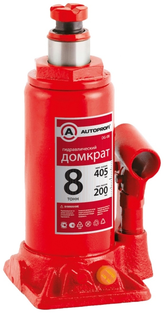 Домкрат гидравлический 8 т. 200-405 мм (защита от перегруза) AUTOPROFI