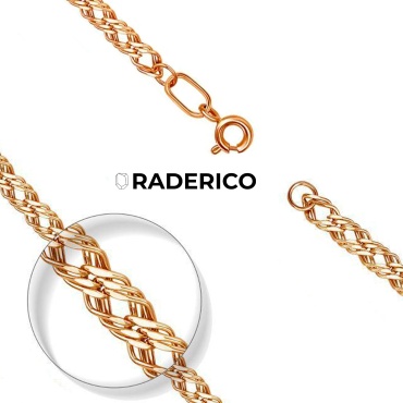 Raderico ЦМ502351 длина 55 см, вес 5.4 г золото, плетение тройной ромб