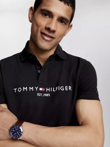 Поло Tommy Hilfiger черный