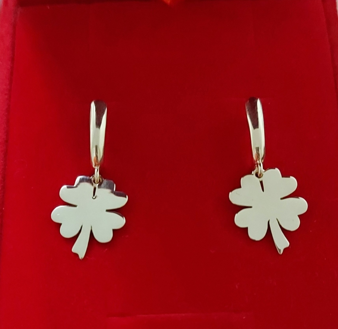 Серьги MIRSADO GOLD Серьги Клевер золото желтое вес 3.90 г золото, без вставок