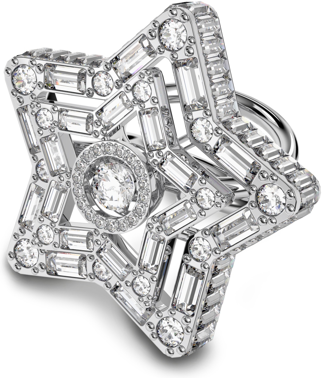 Кольцо Swarovski Global Collection размер 16.5 ювелирный сплав, кристаллы Swarovski