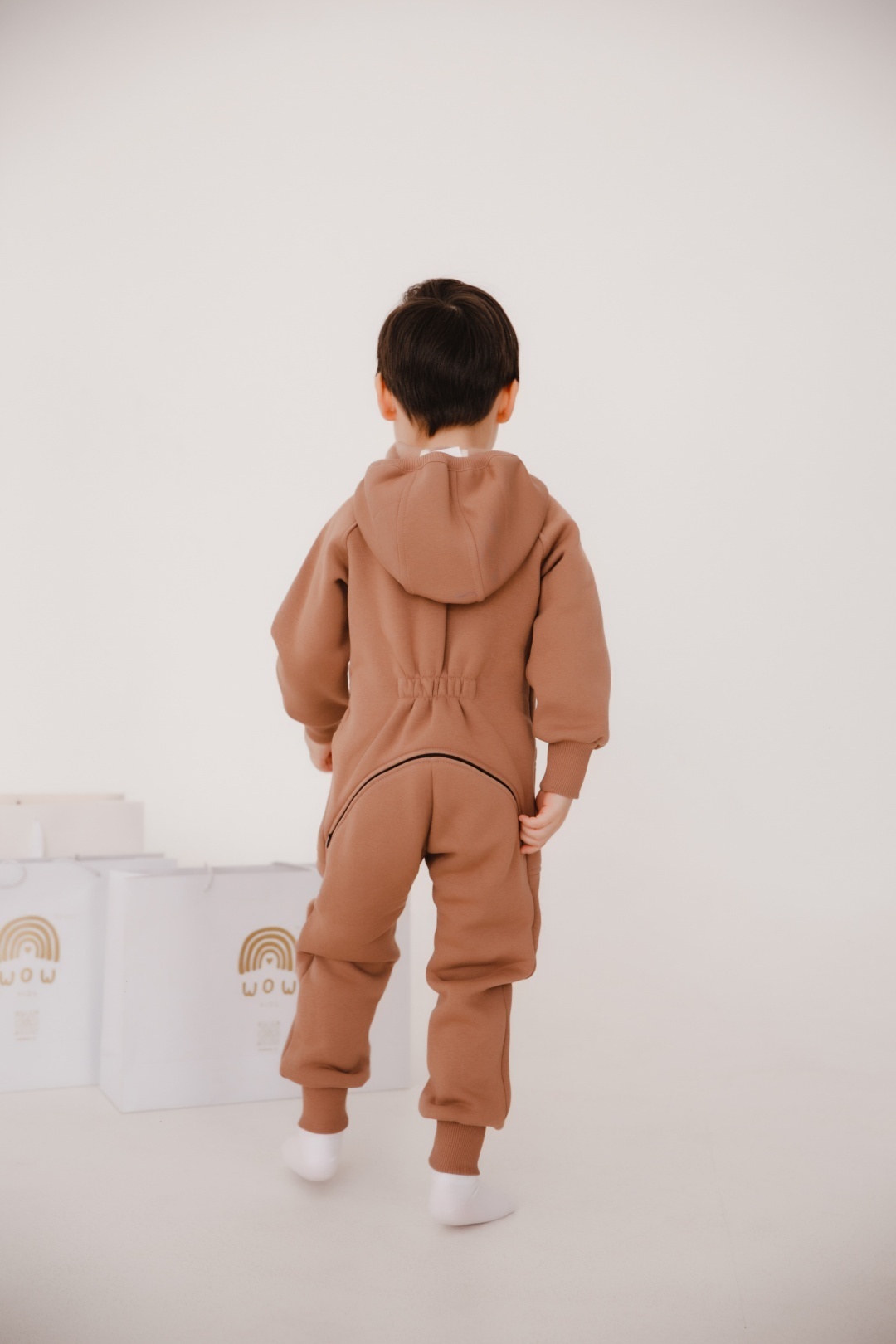 Комбинезон с брюками WOW KIDS коричневый