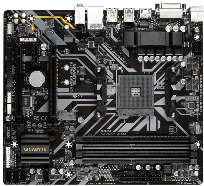 Материнская плата GIGABYTE B450M DS3H V2