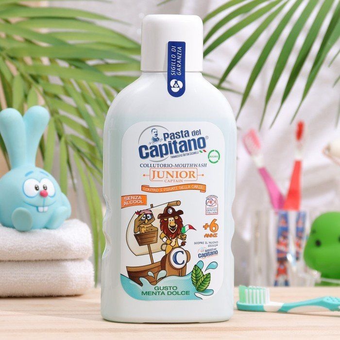 Pasta del Capitano Junior Soft Mint ополаскиватель мятный 400 мл