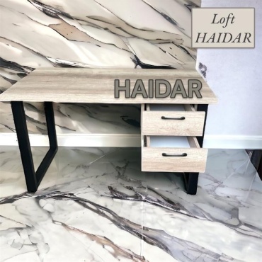 Стол письменный HAIDAR Письменный loft, 140х70x75 см, темно-коричневый, светло-коричневый