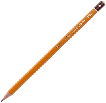 Карандаш чернографитный технический KOH-I-NOOR Hardtmuth 1500 заточенный В