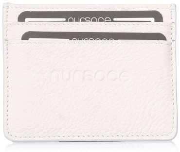 Картхолдер Nursace натуральная кожа молочный
