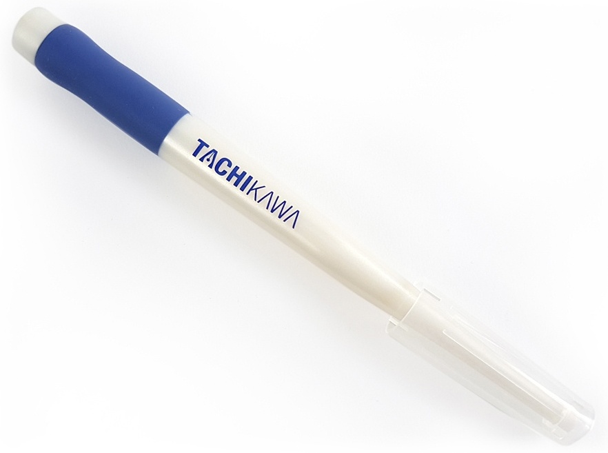 Держатель для пера Tachikawa TP-40PW белый с голубым прорезиненным захватом с крышкой 1 шт