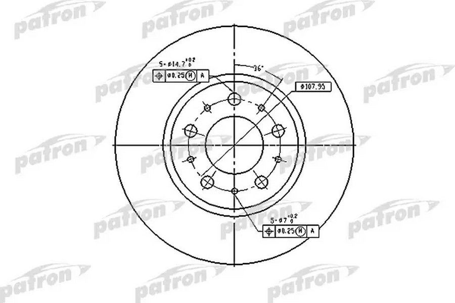 Диски PATRON передние PBD2704