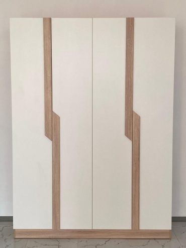 Распашной шкаф Альфия, 160x220х51.6 см, белый