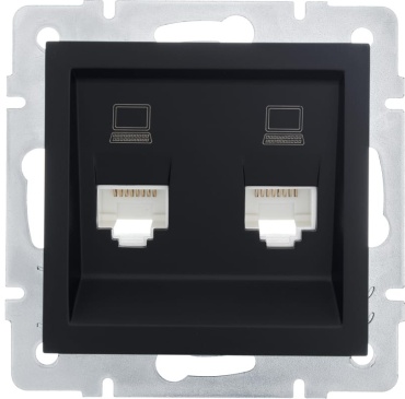 Компьютерная розетка (RJ45) Lezard Vesna 742-4288-141, черный