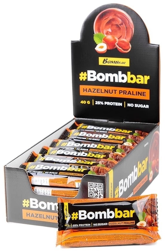 Купить BombBar батончик протеиновый со вкусом пралине, фундук 40 г в ...