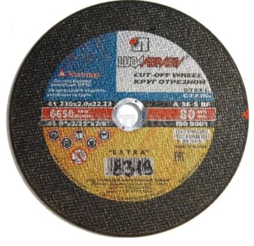 Диск отрезной абразивный 230x22.22х1 мм, LUGAABRASIV 3612-230-2.0